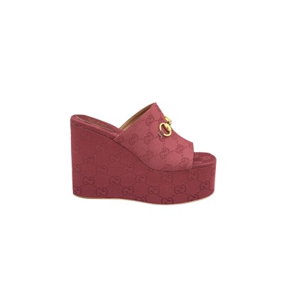 GUCCI WOMEN'S WEDGE SANDAL WITH HORSEBIT 816328